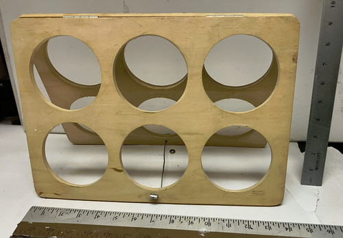 Six bottle wine rack - six, wood