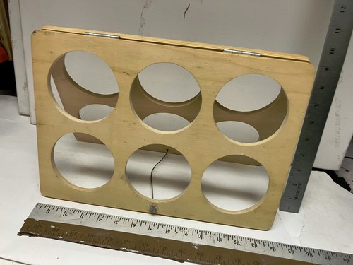 Six bottle wine - rack, wood